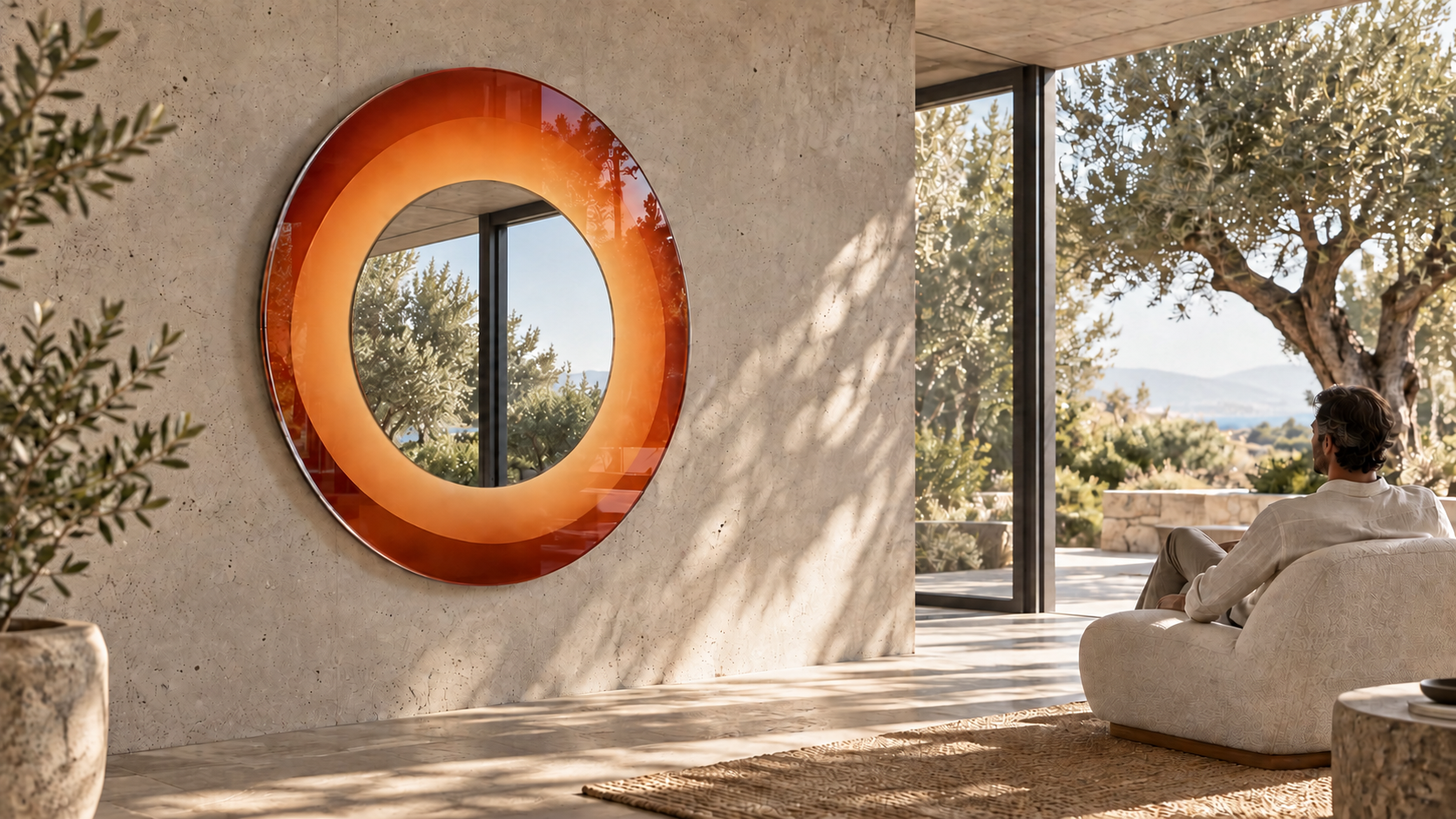 MIRROR | Orange Ø150 cm
