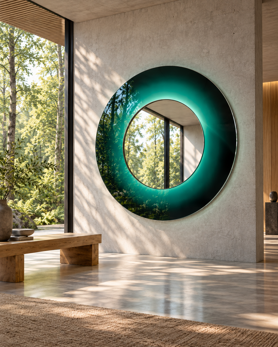 MIRROR — Emerald Green Ø150 cm - Image 3