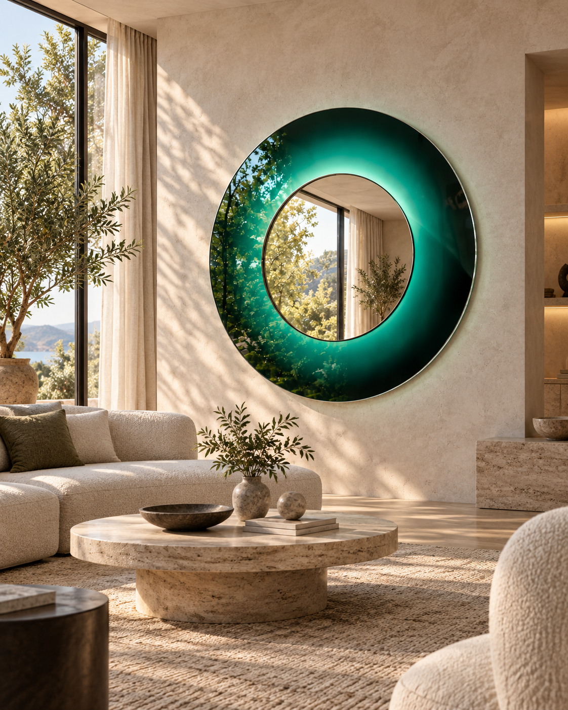 MIRROR — Emerald Green Ø150 cm - Image 2