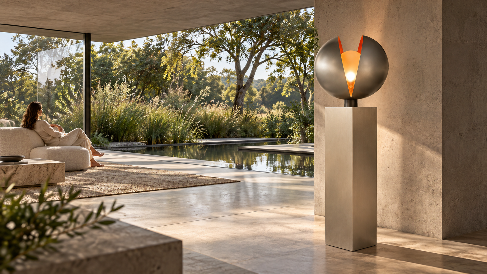 NACRE — Sculptural Light | Aluminium Shells | Aluminium steel Base