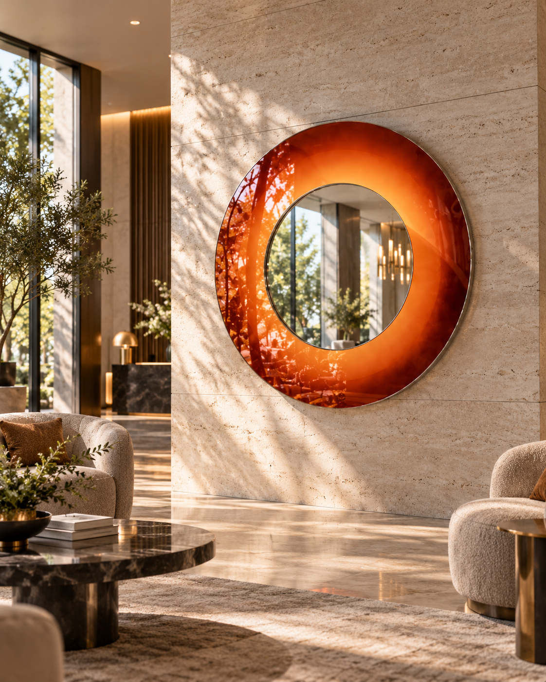 MIRROR | Orange Ø150 cm - Image 3