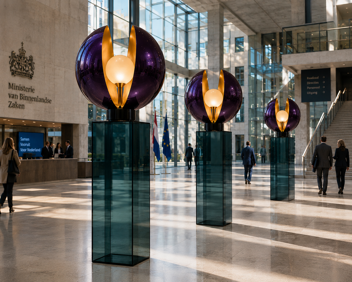 NACRE — Sculptural Light | Purple Shells | Green Glass Base - Image 5