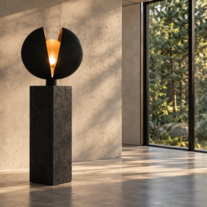 NACRE — Sculptural Light | Black Shells | Black steel Base
